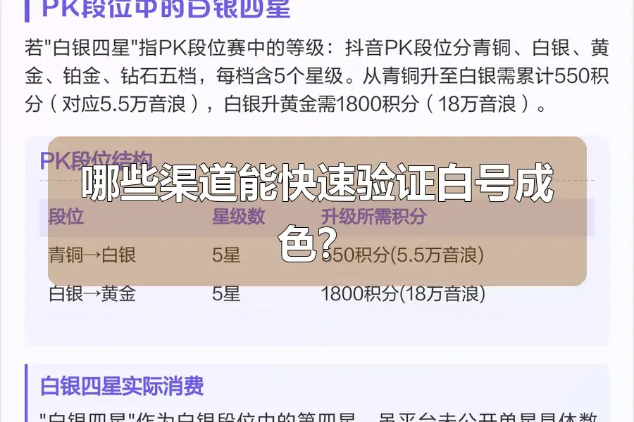 哪些渠道能快速验证白号成色?